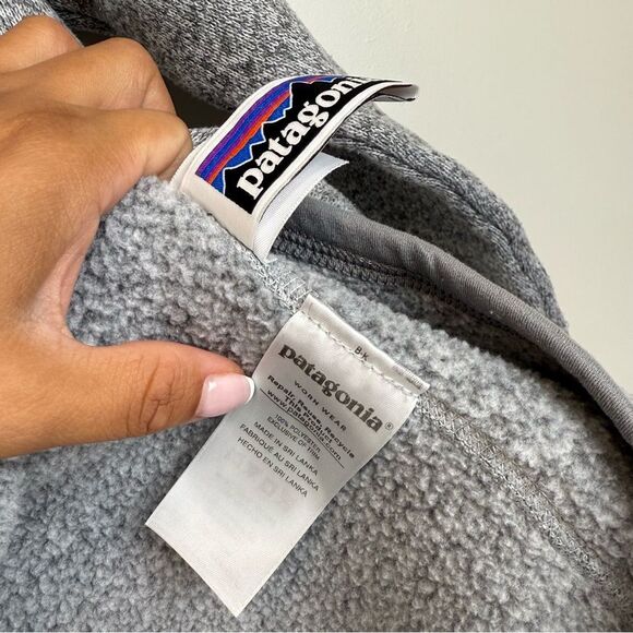 PATAGONIA Girls' Better Sweater 1/4 Zip Pullover Size XL Birch White Style 65695 - Picture 5 of 7